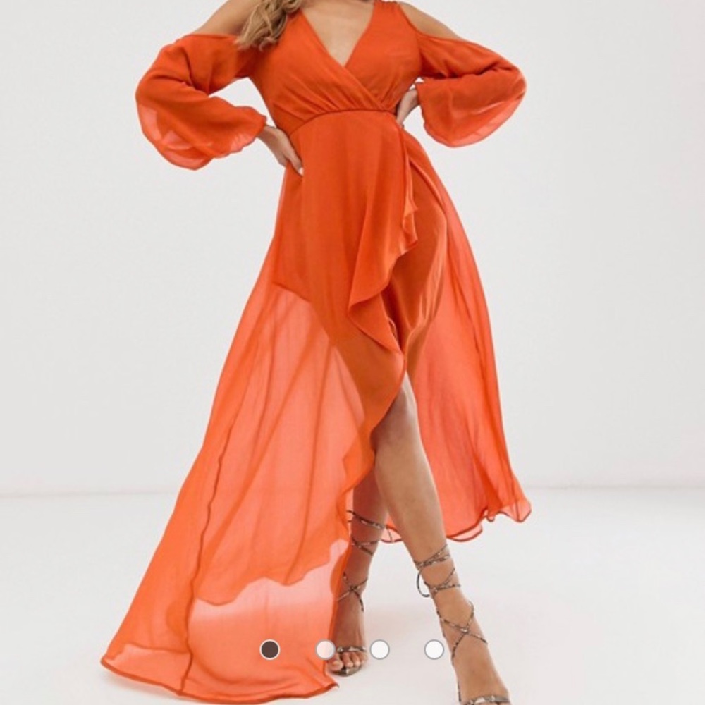 ASOS DESIGN Balloon Sleeve Maxi Dress